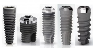 Impianti dentali di vario tipo